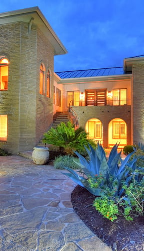 Home exterior with plants