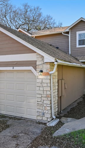 Front home exterior with attached garage